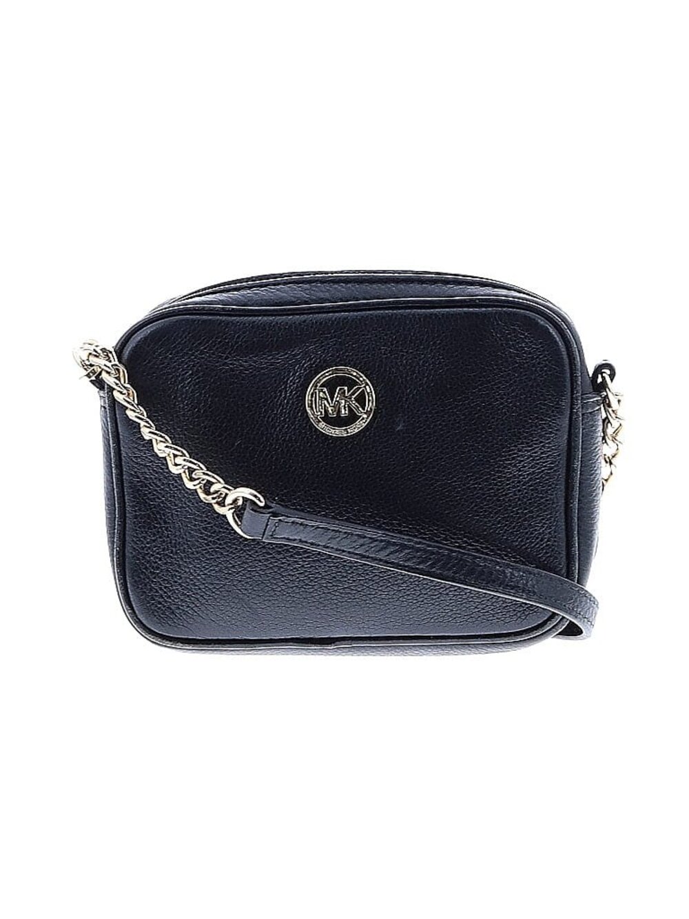 Michael Michael Kors Micro Crossbody Bag – Black Leather w/ Gold Hardware - Picture 2 of 9